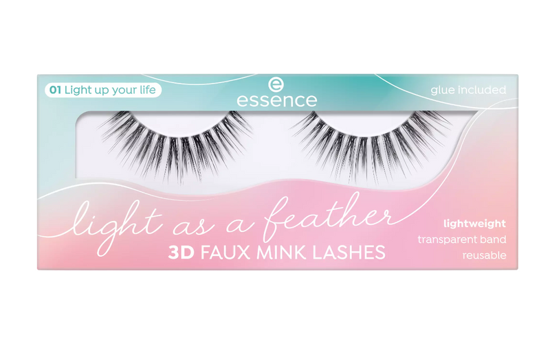 Essence LIGHT AS A FEATHER Ciglia finte effetto visone 3D