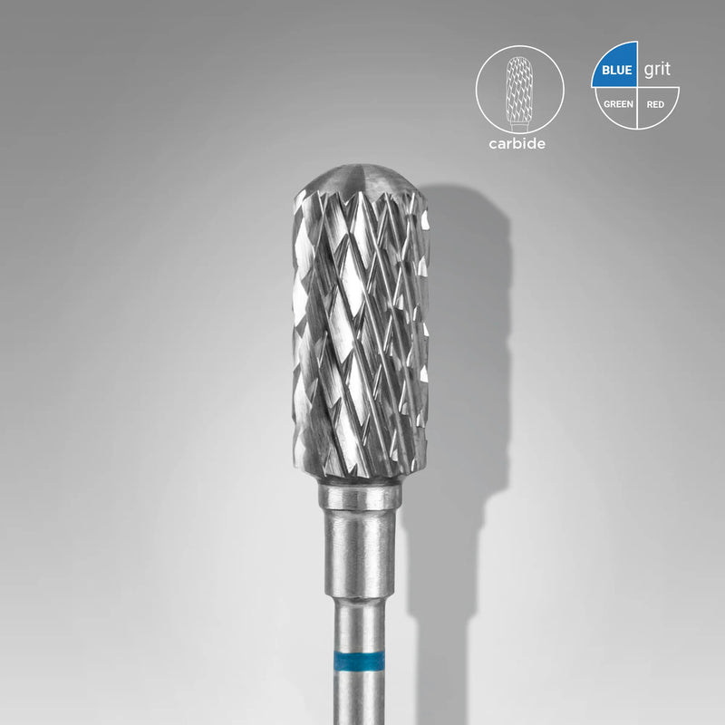 punta Carbide Cilindro Tondo sicuro, blu, diametro 6 mm - lunghezza punta 14 mm